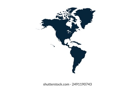 America map Modern Color,isolated on white background for website layouts,background,education, precise,customizable,Travel worldwide,map silhouette backdrop,earth geography, political,reports.