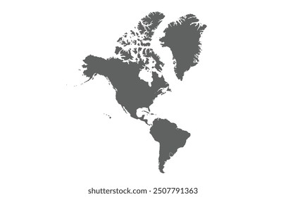 America map in shades of grey, showcasing a clean and modern design for versatile use.