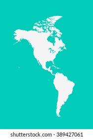  America map vector flat white