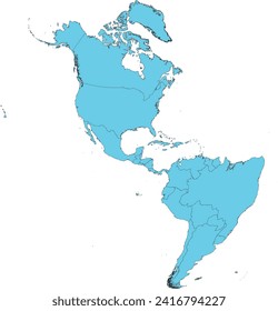 America map vector in US National Atlas Equal Area projection