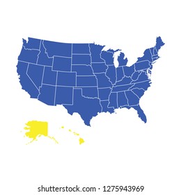 America Maps Vector With Zonning Area & Infographic Design 