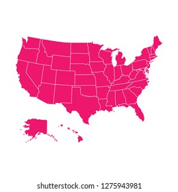 America Maps Vector With Zonning Area & Infographic Design 