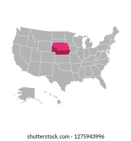 America Maps Vector With Zonning Area & Infographic Design 