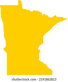 America Minnesota vector map.Hand drawn minimalism style.
