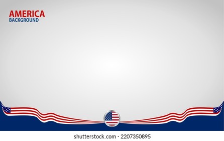 America National Flag, Vector background for Independence Day and various other events