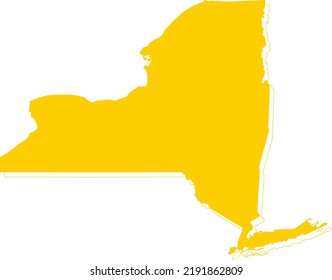 America New York vector map.Hand drawn minimalism style.