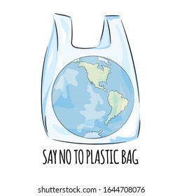 AMÉRICA NO PLANTA Ecológica Problema Vectorial Conjunto de Ilustración
