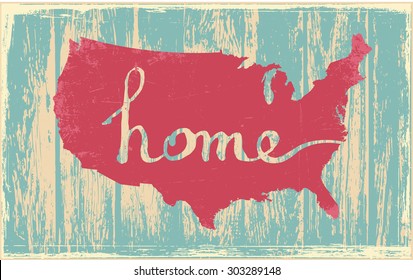 America nostalgic rustic vintage state vector sign