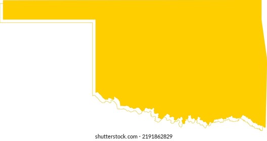 America Oklahoma Vector Maphand Drawn Minimalism Stock Vector (Royalty ...