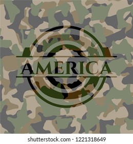 America on camo pattern