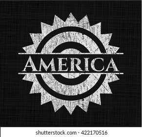 America on chalkboard
