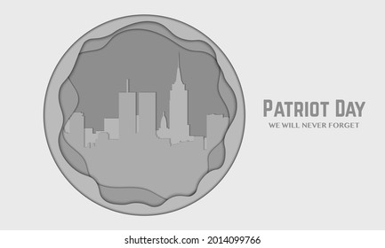 America Patriot Day New York Landscape Circle Paper