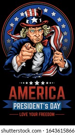 America President's Day premium Vector Design