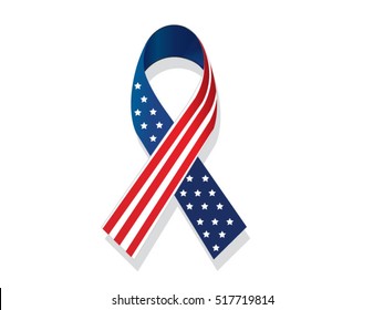 America ribbon vector