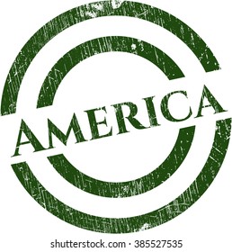 America rubber stamp