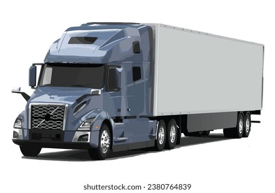 America semi truck 3d American trailer big haul yellow gold luxury art realistic silver chrome USA modify car powerful engine lorry art cartoon element design vector modern template realistic draw