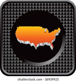 Amerikanische Form auf schwarz gechecktem Web-Button