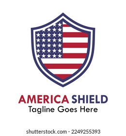America shield logo template illustration