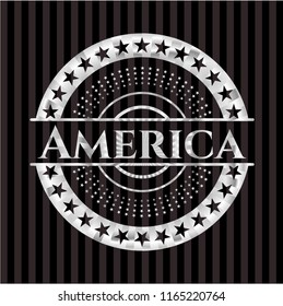 America silvery emblem