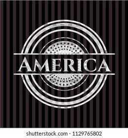 America silvery shiny emblem