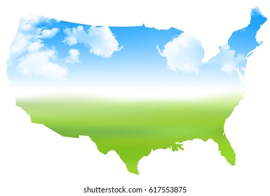 America sky map icon