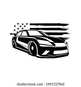 America sport car illustration vector