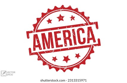 America stamp grunge rubber stamp on white background. America stamp sign. America stamp.