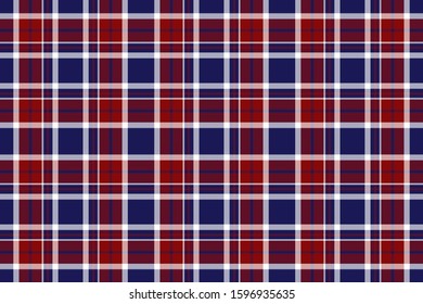 America Tartan. Seamless rectangle pattern for fabric, kilts, skirts, plaids