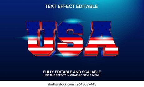 america text effect vector editable