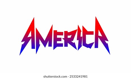 America text typography vector for sticker, poster, t-shirt print apparel. Vector illustration isolated