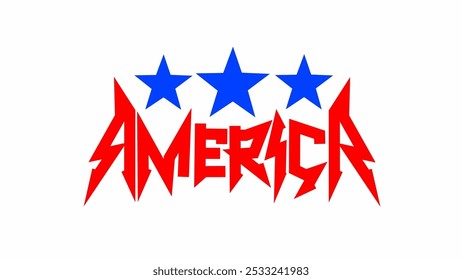America text typography vector for sticker, poster, t-shirt print apparel. Vector illustration isolated