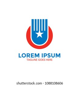 America theme logo. icon. vector illustration