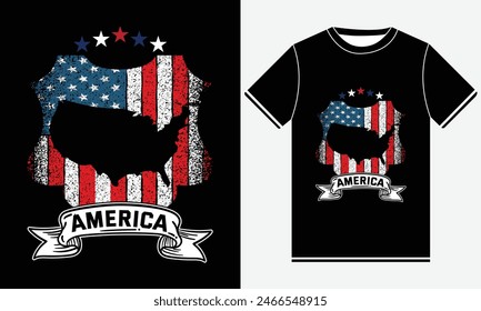 America T-shirt, 4th of July Shirt, Independence Day, Happy 4TH Of July Party, USA Flag T-shirt, America T-shirt, illustration vector