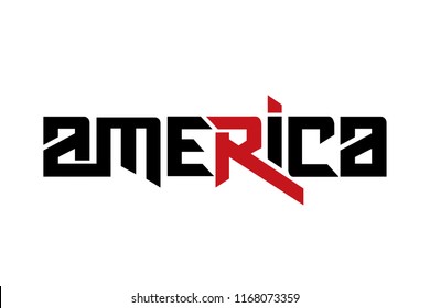 America typography design vector, for t-shirt, poster and other uses