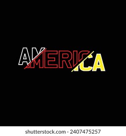 America typography tshirt design for everyone