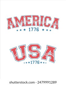 America, USA 1776 4th of July retro sublimation vector design for t-shirts, tote bags, cards, frame artwork, phone cases, mugs, stickers, tumblers, print, etc.
