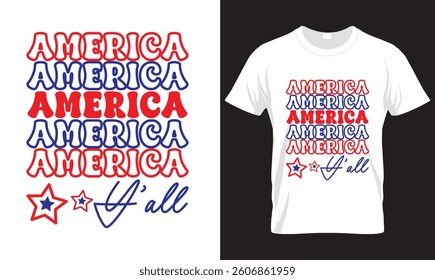America ,USA Flag T-SHIRT DESIGN