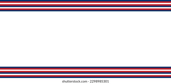 America USA red blue colors striped line background banner template. 4th of july independence day.