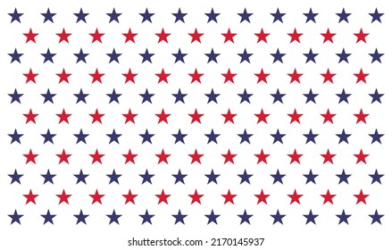 America USA Stars Flag Colors Design Pattern Banner Background Vector.