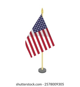america usa table flag vector design illustration