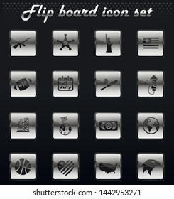 america vector flip mechanical icons for user interface design