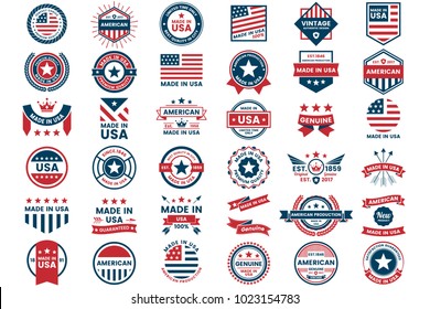 America Vector Label For Banner, Poster, Flyer