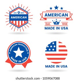 America Vector label for banner, poster, flyer