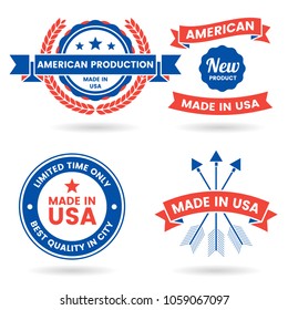 America Vector label for banner, poster, flyer
