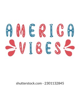 America vibes with flower and retro color