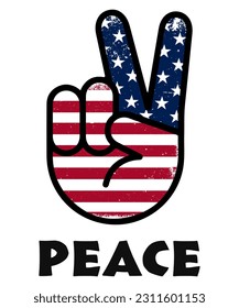 dedo de victoria de Estados Unidos, gráficos de camisetas, Signo de Paz Patriótica de Estados Unidos