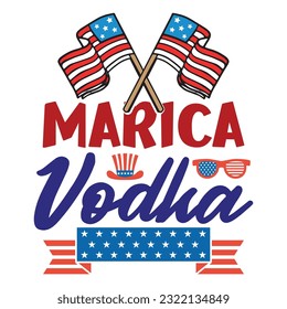 Norteamérica vodka Gracioso cuarto de la plantilla de impresión de camisetas de julio, Día de la Independencia, 4 de julio Diseño de Camisas, Bandera Americana, Camisa de Mujeres Hombres, Libertad, Día de la Conmemoración 