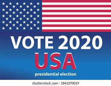 America Vote - 
2020 United States presidential election vector illustration for prints  and cover