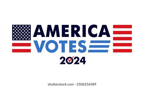 America votes 2024. Presidential Election 2024 in United States. Vector Illustration for Vote day, November 5