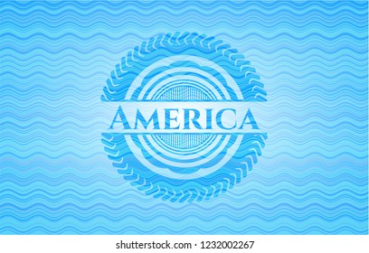 America water representation emblem background.